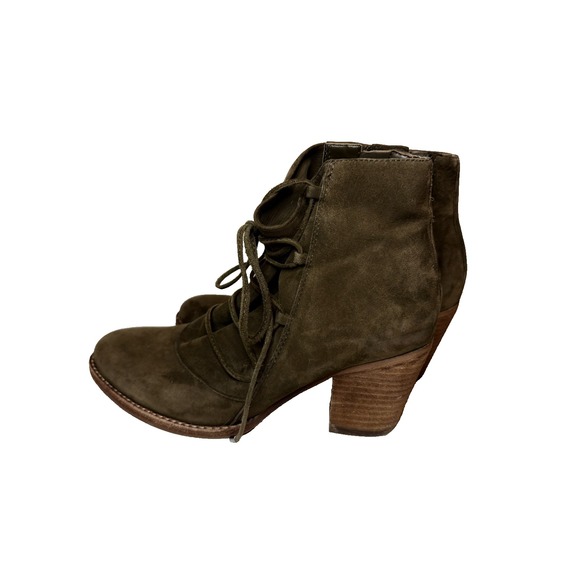 Anthropologie Sam Edelman Millard Suede Leather Lace Cottagecore Ankle Boots 6.5 - Picture 3 of 14